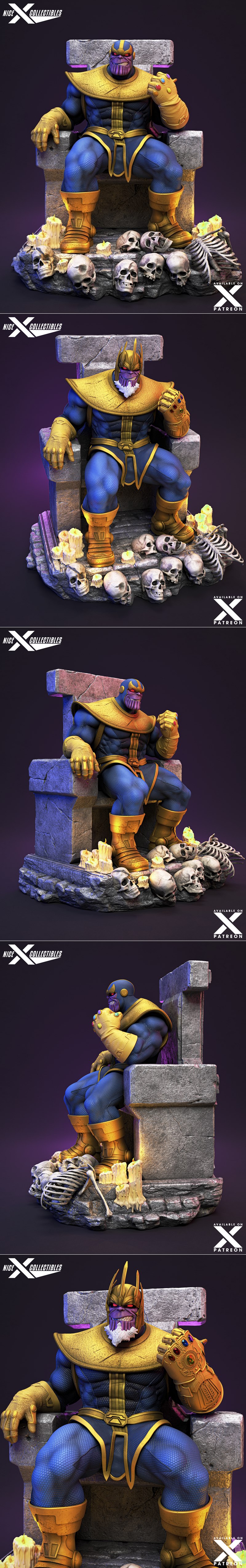 Nice X Collectibles - 无限战争泰坦尼克经典款3D打印模型|Nice X Collectibles – Thanos Classic – 3D Print Model STL
