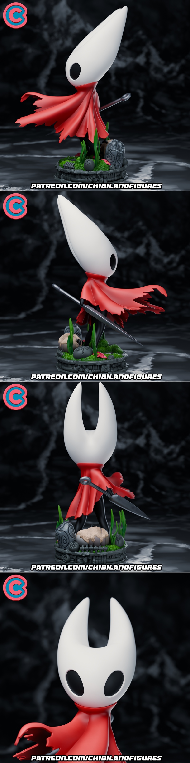 丝歌蜂娘 3D打印模型|Chibi Land Figures – Hornet SilkSong – 3D Print Model STL