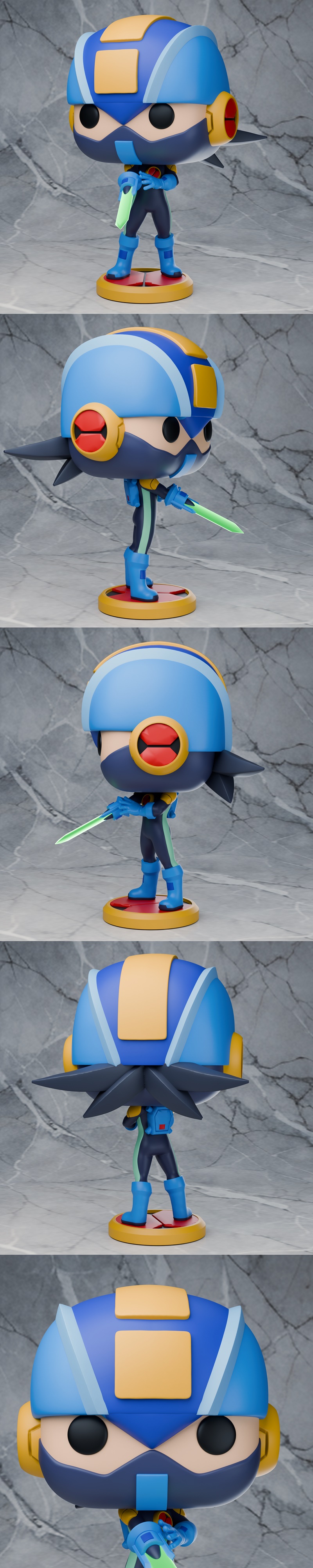 岩洞人3D打印模型|Chibi Land Figures – Rockman – 3D Print Model STL