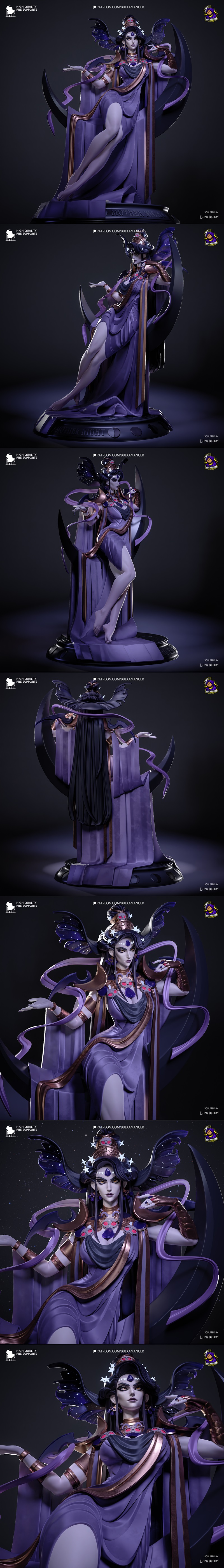 Bulkamancer创作的《尼克斯与哈迪斯》3D打印模型|Bulkamancer Sculpts – Nyx – Hades – 3D Print Model STL