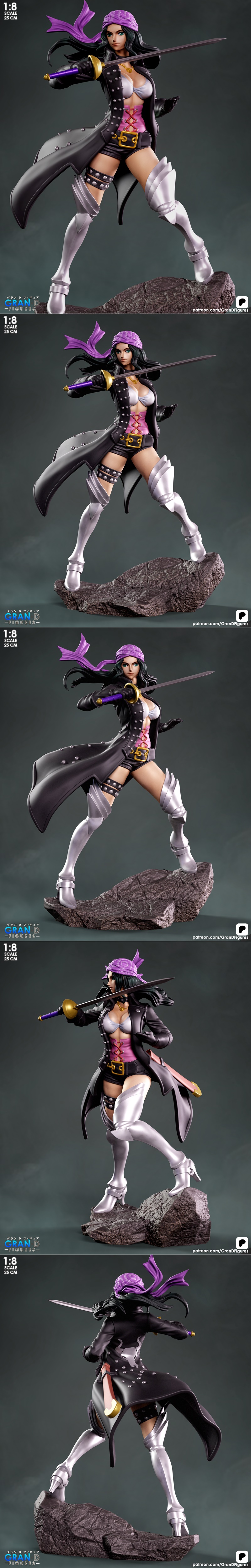 大航海时代·尼可·罗宾 3D打印模型|Gran D. Figures – Nico Robin Film Red – 3D Print Model STL