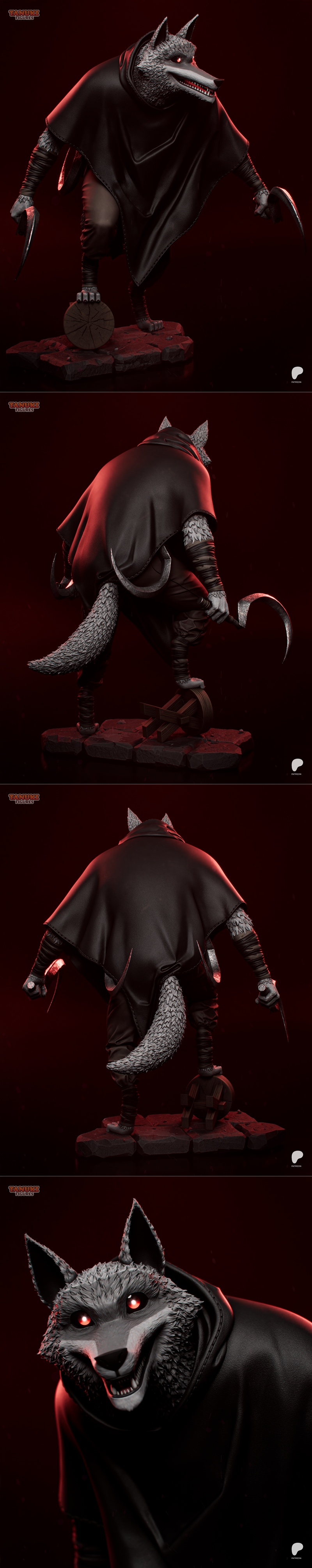 3D打印模型：死亡小猫靴角色造型|Tanuki Figures – Death Pussinboots – 3D Print Model STL