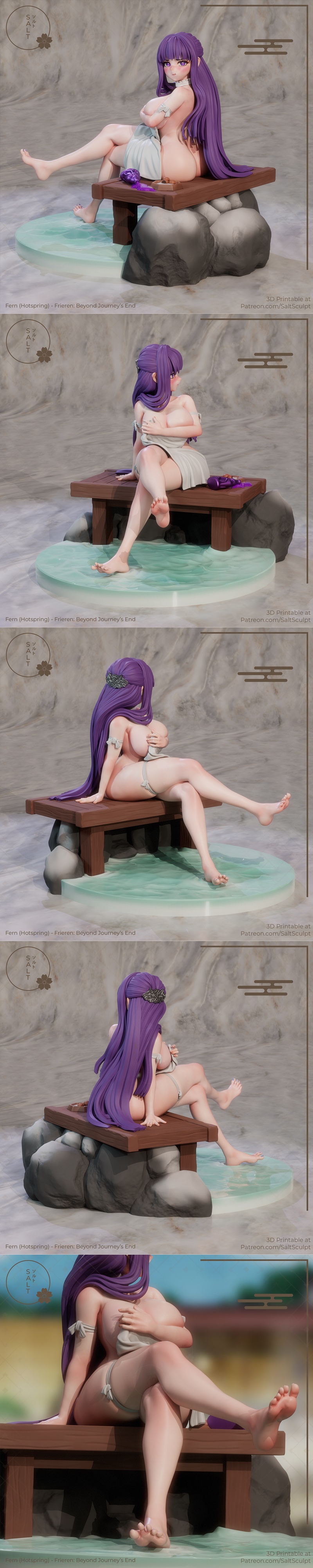SaltSculpt - 命运石之门 - 丰穰（Frieren）3D打印模型|SaltSculpt – Sousou no Frieren – Fern – 3D Print Model STL