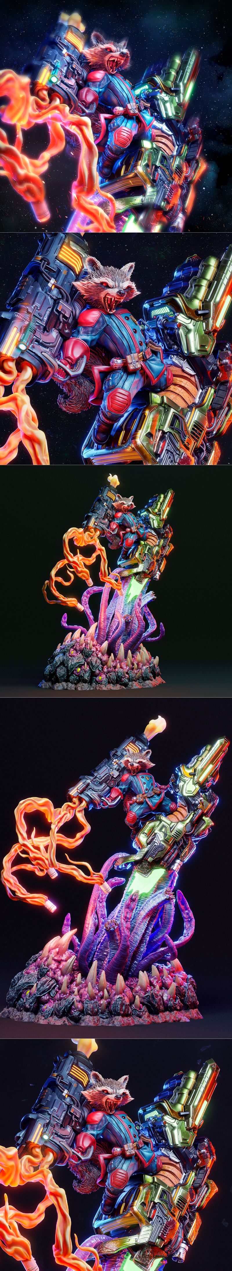 CA 3D工作室火箭模型3D打印文件|CA 3D Studios – Rocket – 3D Print Model STL