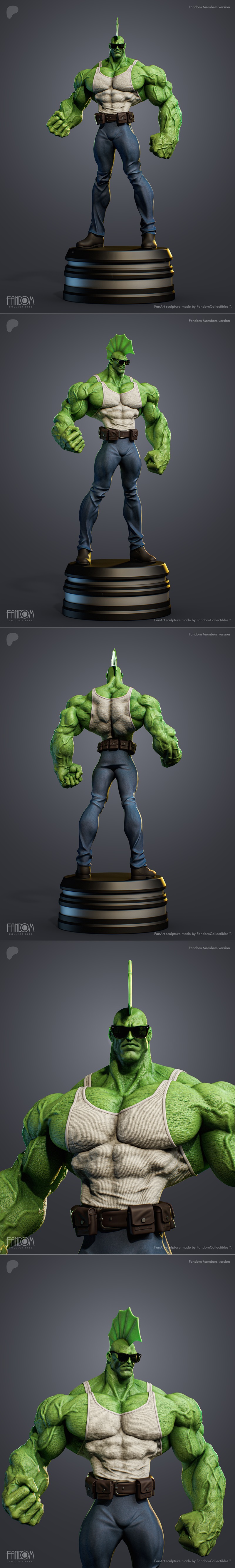 Savage Dragon 3D打印模型|Fandom Collectibles – Savage Dragon – 3D Print Model STL