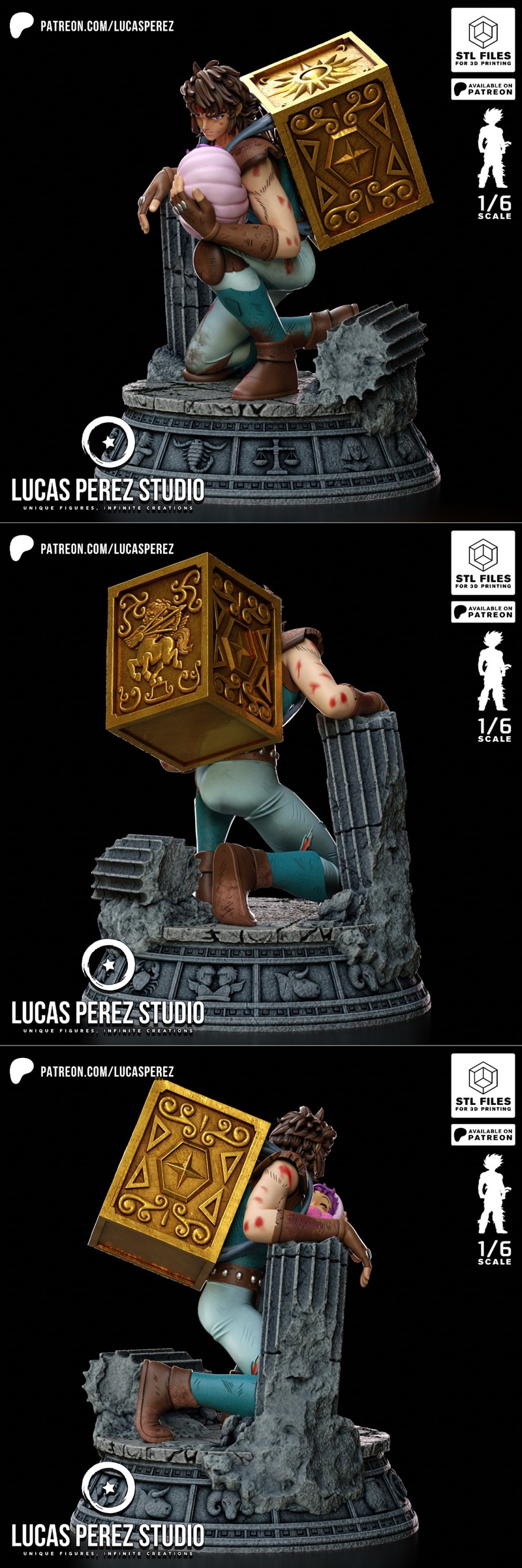卢卡斯·佩雷斯——射手座阿伊罗斯 3D打印模型|Lucas Perez – Aioros of Sagittarius – 3D Print Model STL