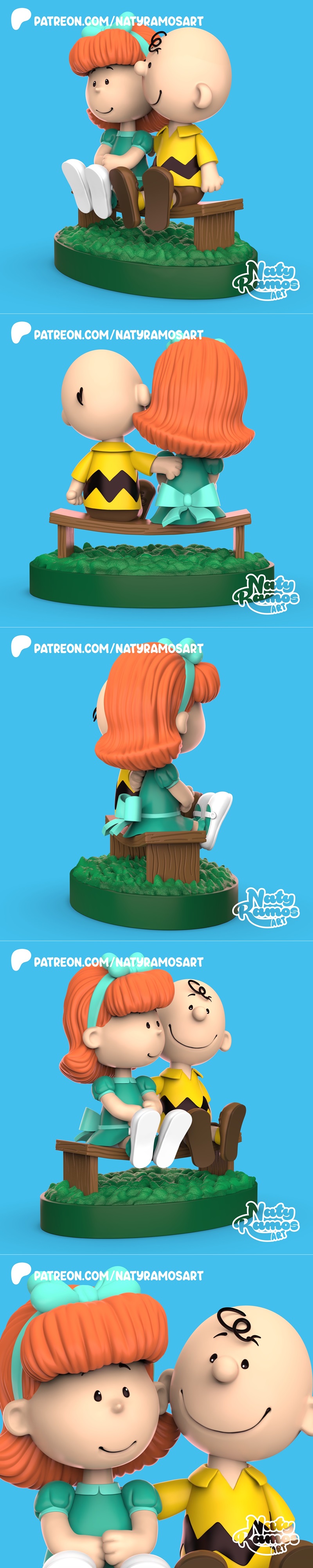 Naty Ramos 《查理与佩吉》3D打印模型|Naty Ramos – Charlie y Peggy – 3D Print Model STL