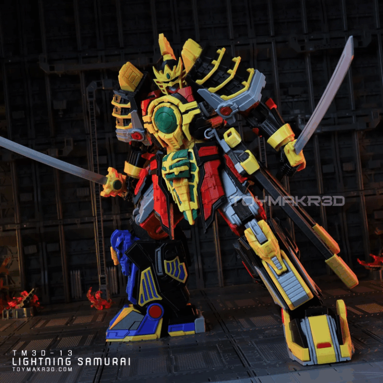 雷电武士V2 3D打印模型|ToyMakr3D – Lightning Samurai V2 – 3D Print Model