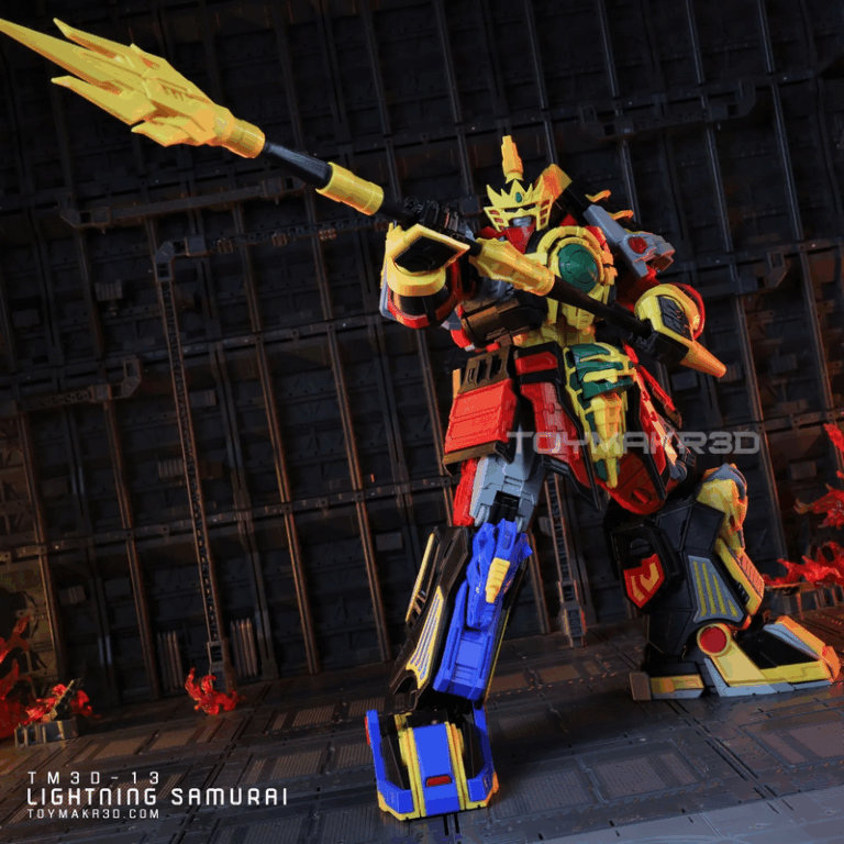 雷电武士V2 3D打印模型|ToyMakr3D – Lightning Samurai V2 – 3D Print Model