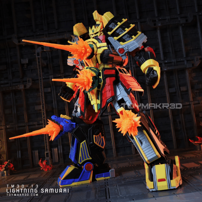 雷电武士V2 3D打印模型|ToyMakr3D – Lightning Samurai V2 – 3D Print Model