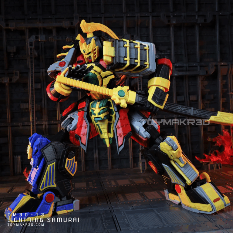 雷电武士V2 3D打印模型|ToyMakr3D – Lightning Samurai V2 – 3D Print Model