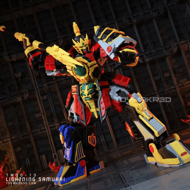 雷电武士V2 3D打印模型|ToyMakr3D – Lightning Samurai V2 – 3D Print Model