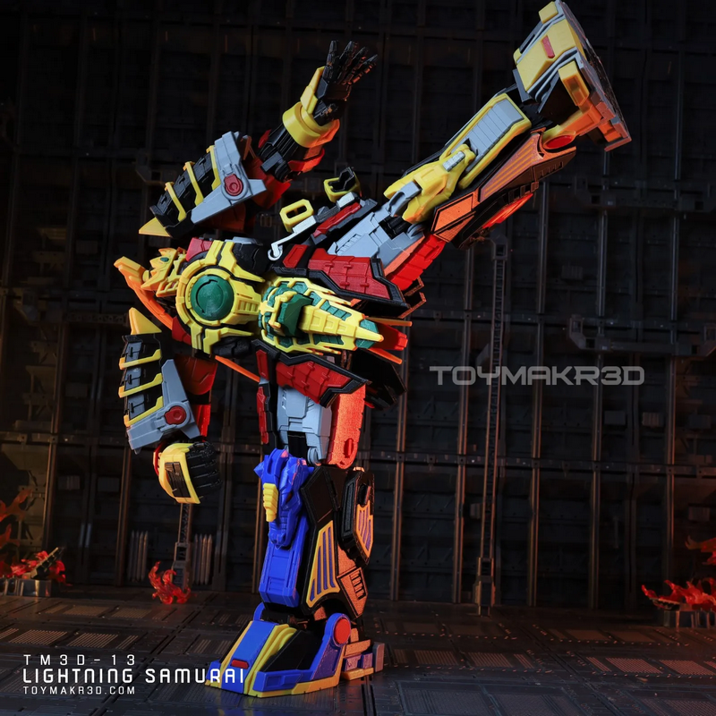 雷电武士V2 3D打印模型|ToyMakr3D – Lightning Samurai V2 – 3D Print Model
