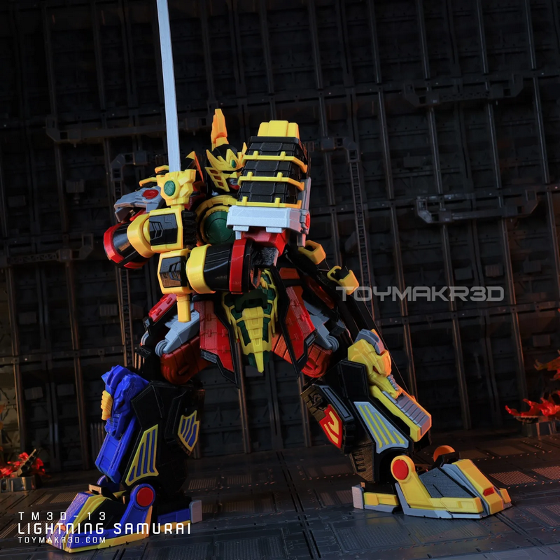 雷电武士V2 3D打印模型|ToyMakr3D – Lightning Samurai V2 – 3D Print Model