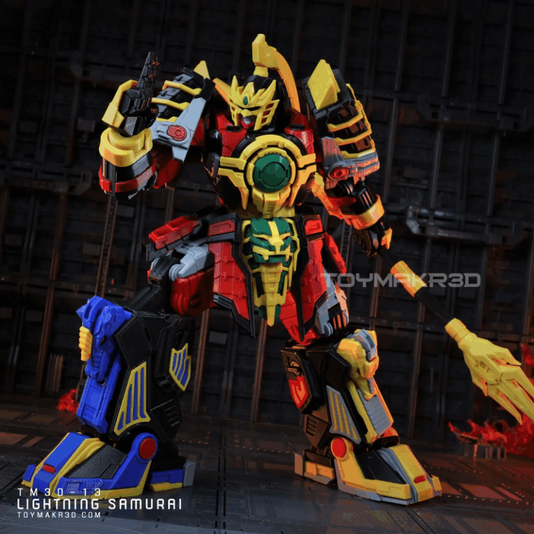 雷电武士V2 3D打印模型|ToyMakr3D – Lightning Samurai V2 – 3D Print Model