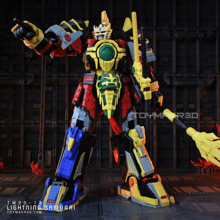 雷电武士V2 3D打印模型|ToyMakr3D – Lightning Samurai V2 – 3D Print Model