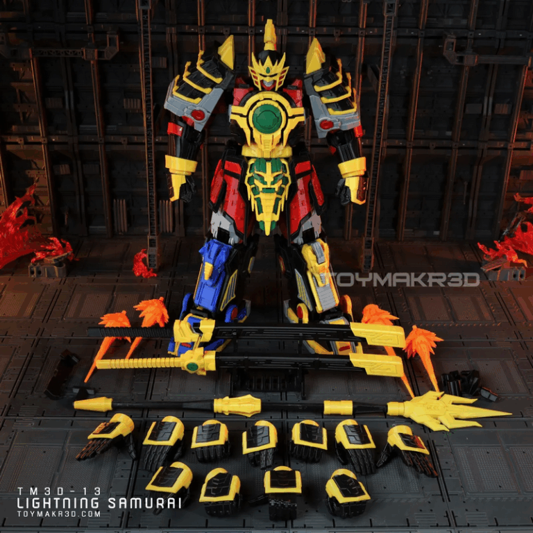 雷电武士V2 3D打印模型|ToyMakr3D – Lightning Samurai V2 – 3D Print Model