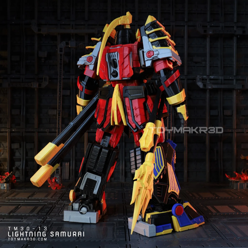 雷电武士V2 3D打印模型|ToyMakr3D – Lightning Samurai V2 – 3D Print Model