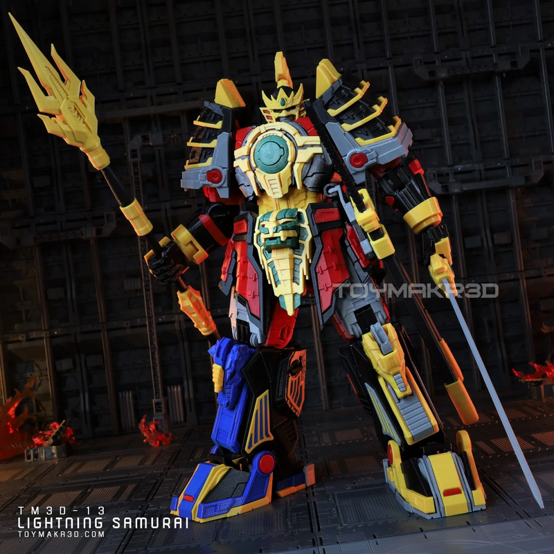 雷电武士V2 3D打印模型|ToyMakr3D – Lightning Samurai V2 – 3D Print Model