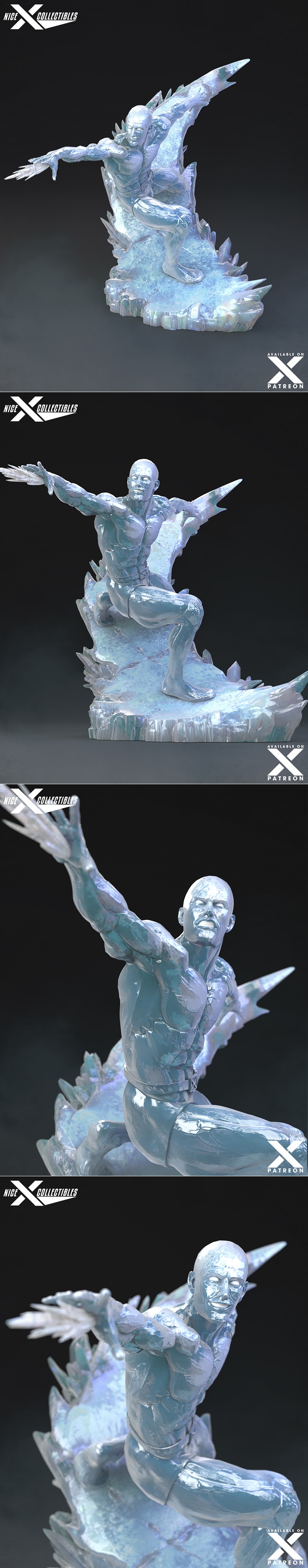 Nice X Collectibles - 冰人 - 3D打印模型|Nice X Collectibles – Iceman – 3D Print Model STL