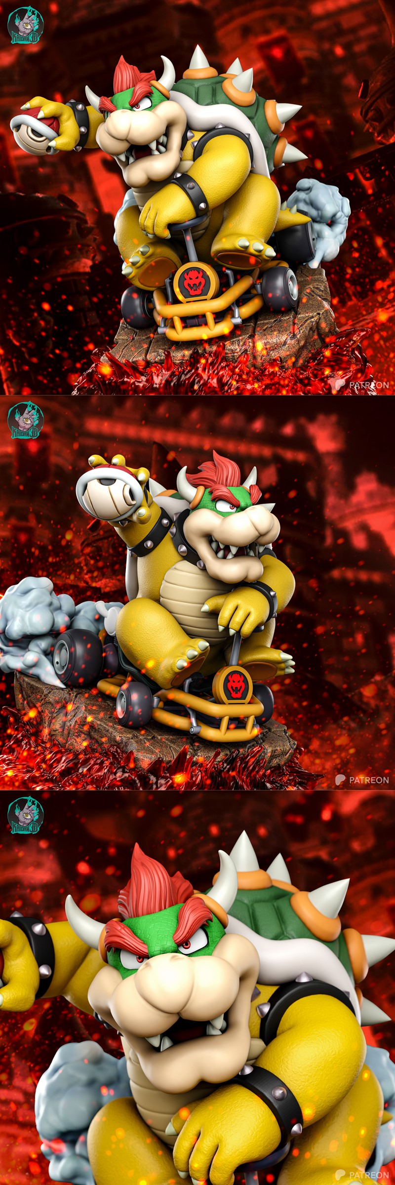 凯登 - 王山 - 3D打印模型|Kaidan – Bowser – 3D Print Model STL