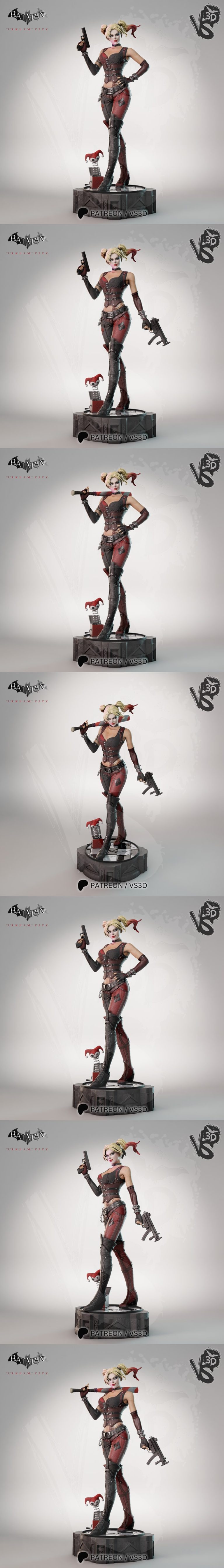VS3D - 阿尔卡姆之王哈莉·奎茵 3D打印模型|VS3D – Harley Quinn Arkham – 3D Print Model STL