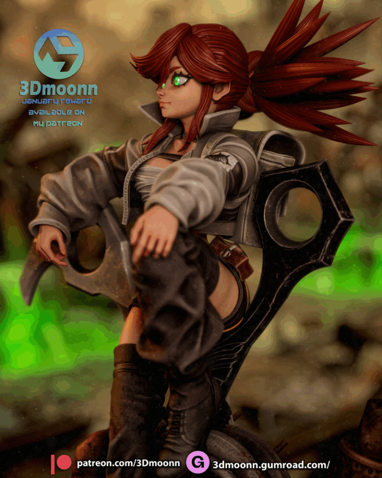 3D打印模型：Gachiakuta角色瑞约收割者|3Dmoonn – Gachiakuta – Riyo Reaper – 3D Print Model