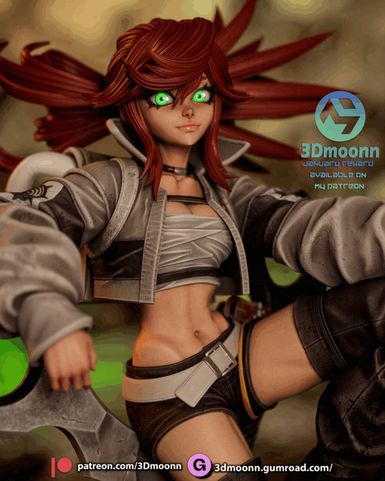 3D打印模型：Gachiakuta角色瑞约收割者|3Dmoonn – Gachiakuta – Riyo Reaper – 3D Print Model