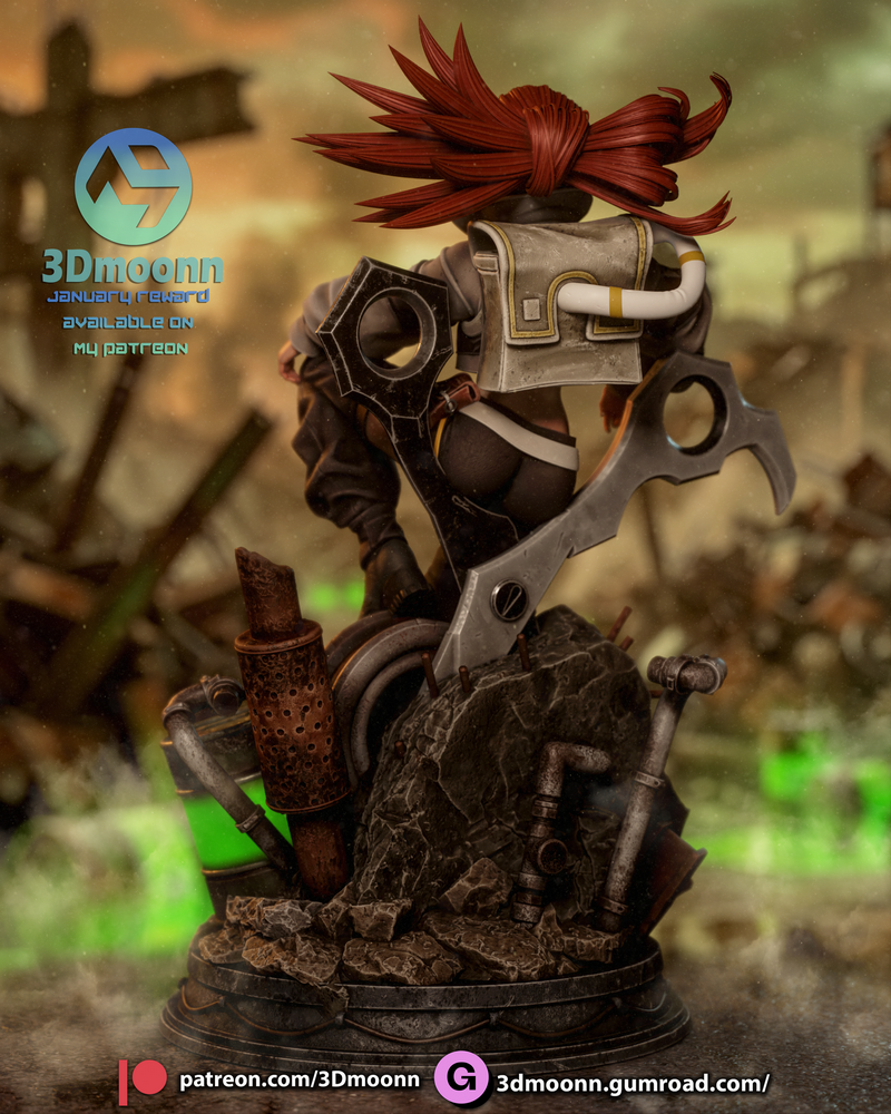 3D打印模型：Gachiakuta角色瑞约收割者|3Dmoonn – Gachiakuta – Riyo Reaper – 3D Print Model