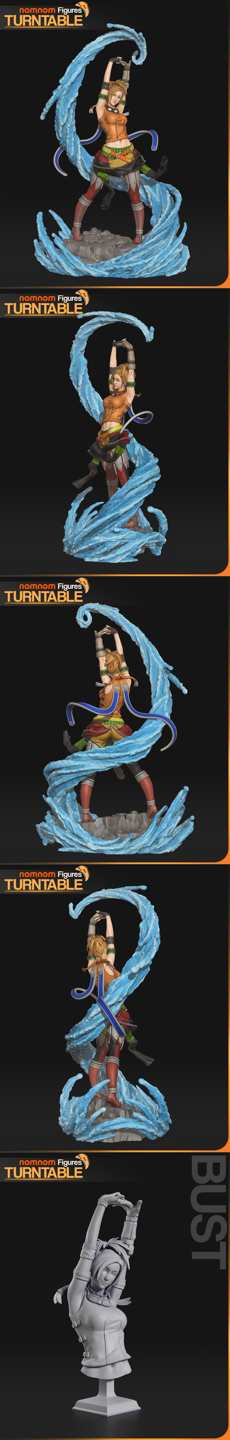 Final Fantasy里的Rikku 3D打印模型|Nomnom Figures – Rikku – Final Fantasy – 3D Print Model STL