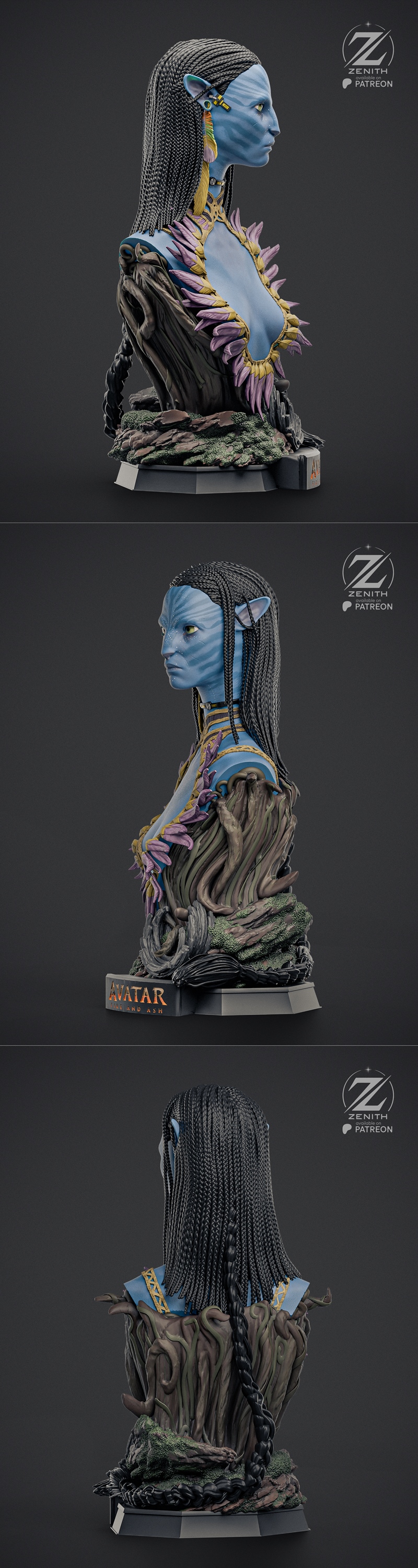 zenith工作室 Neytiri 3D打印雕塑模型|Zenith Studios – Neytiri Avatar Bust – 3D Print Model STL
