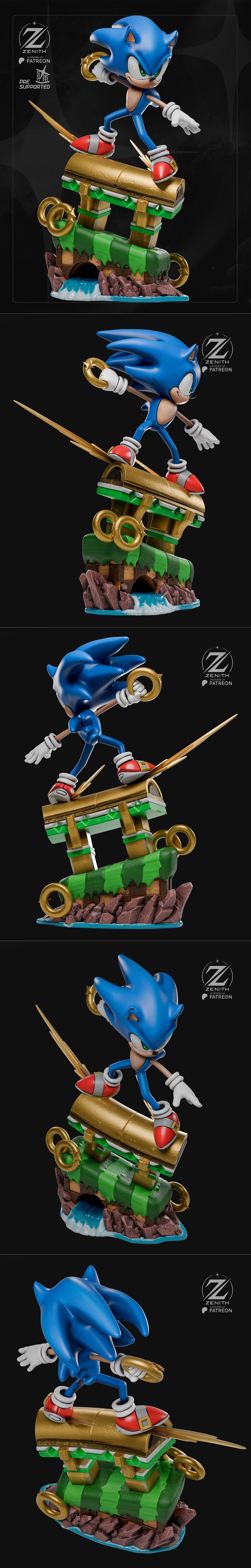 Zenith Studios –  sonic 3D打印模型|Zenith Studios – Sonic – 3D Print Model STL