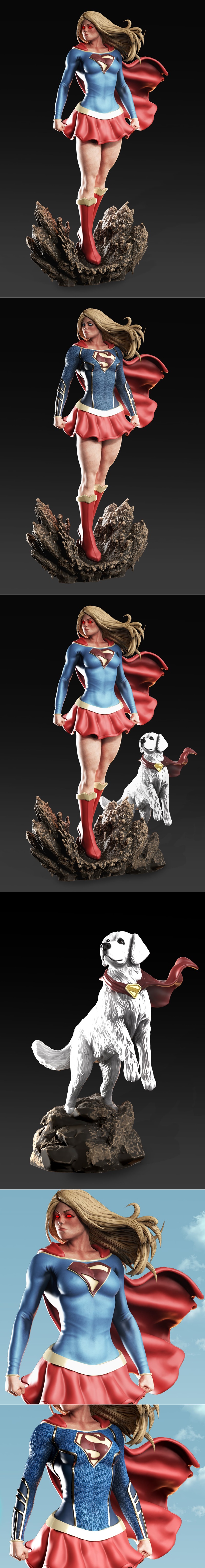 超女 未来女性 3D打印模型|Supergirl Woman of Tomorrow – 3D Print Model STL
