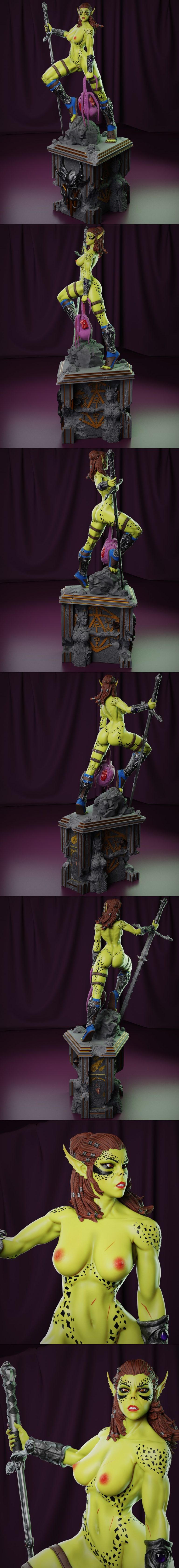 Castro 3D - 莱泽尔 - 伏拉基斯冠军模型 3D打印版|Castro 3D – LaeZel – The Champion of Vlaakith – 3D Print Model STL