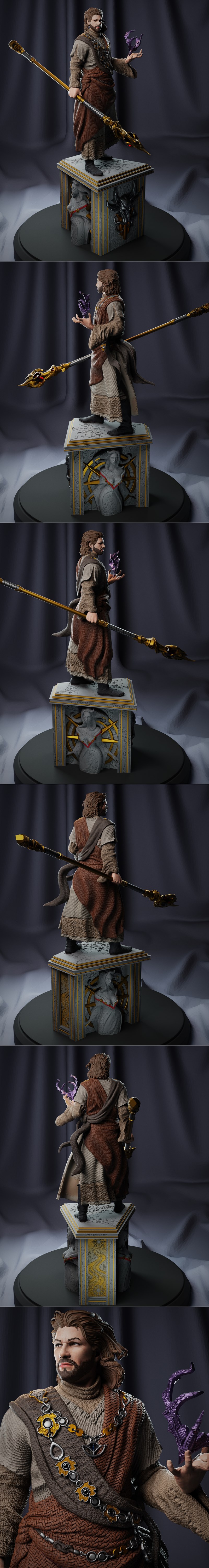Castro 3D - 贝尔德之门3 - 加尔德模型|Castro 3D – Gale – Baldurs Gate 3 – 3D Print Model STL