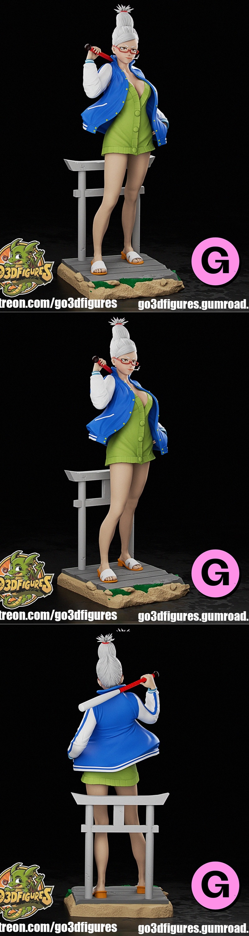 赛博朋克3D打印模型：青羽亚细（Seiko Ayase）|Go3DFigures – Seiko Ayase – 3D Print Model STL
