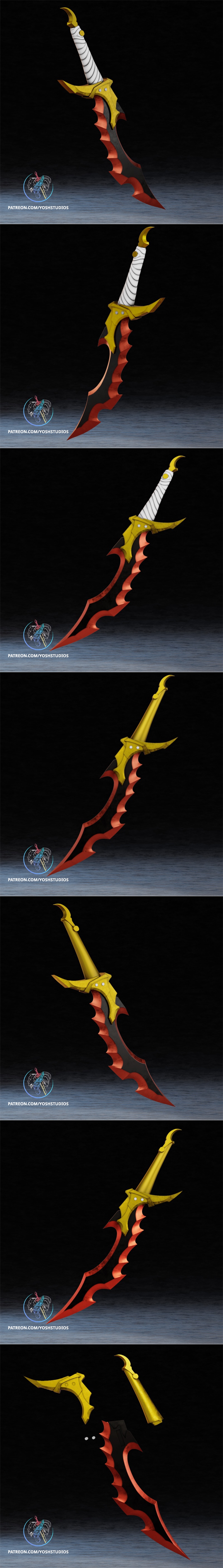 骑士杀手匕首——3D打印模型|Knight Killer Dagger – 3D Print Model STL