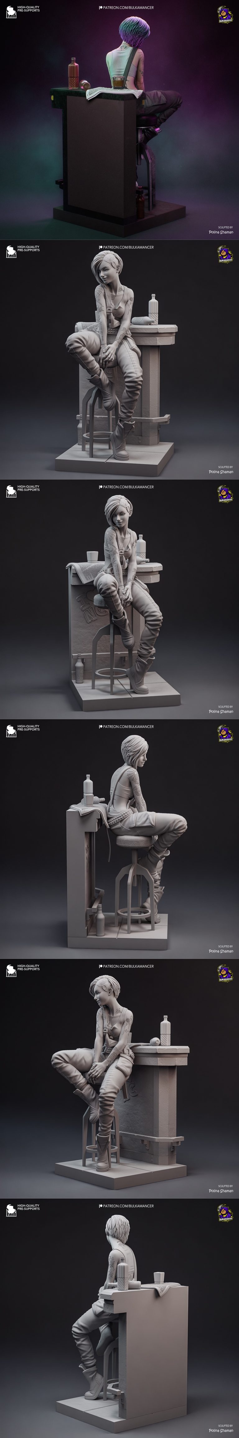 Bulkamancer造型设计 - Judy - 3D打印模型|Bulkamancer Sculpts – Judy – 3D Print Model STL