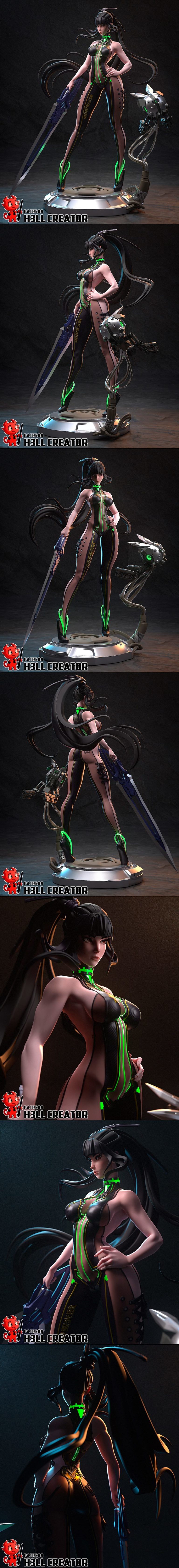 H3LL创作者 - Eve - 3D打印模型|h3LL creator – Eve – 3D Print Model STL