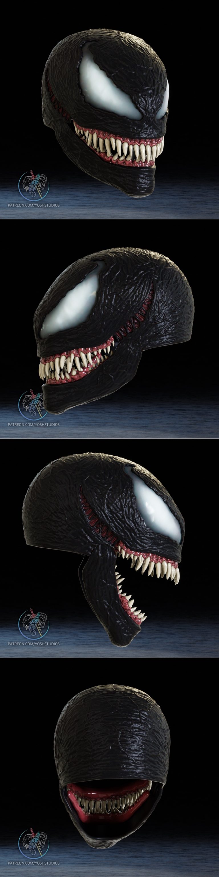Venom电影面具 3D打印模型|Venom Movie Mask – 3D Print Model STL