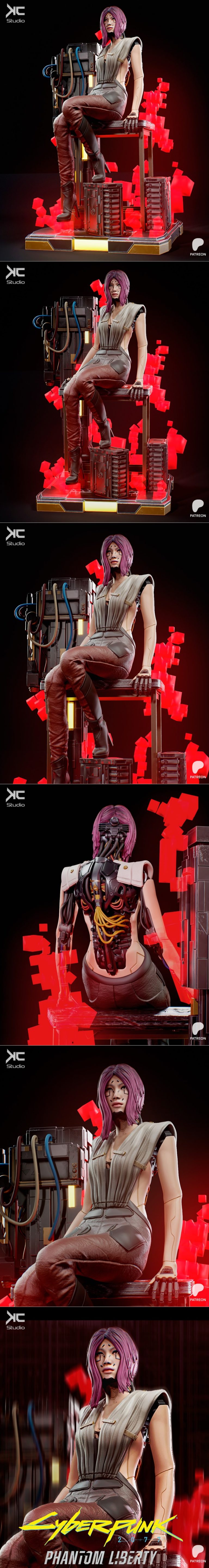 KcStudio - 歌鸟 - 市民角色 3D打印模型|KcStudio – Songbird – Cyberpunk 2077 – 3D Print Model STL