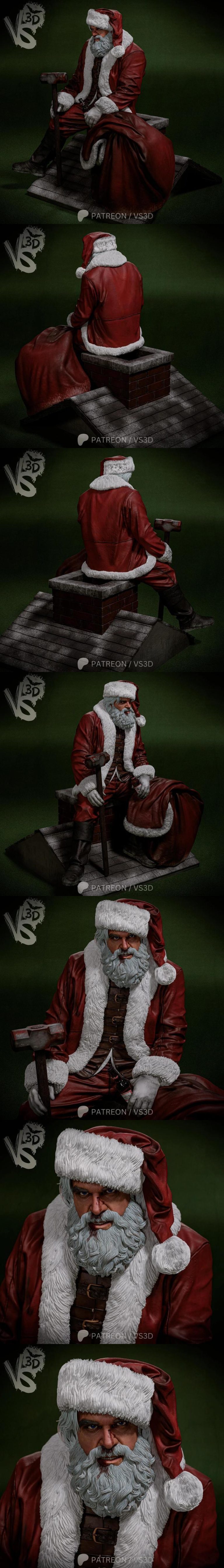 VS3D - 《暴力之夜》圣诞老人 3D打印模型|VS3D – Santa Claus – Violent Night – 3D Print Model STL