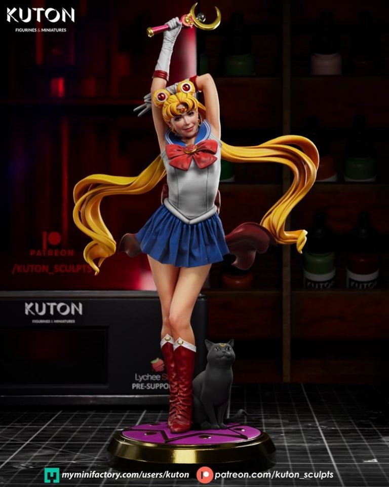 Sailor Moon 3D打印玩偶模型|Kuton Figurines – Sailor Moon – 3D Print Model STL