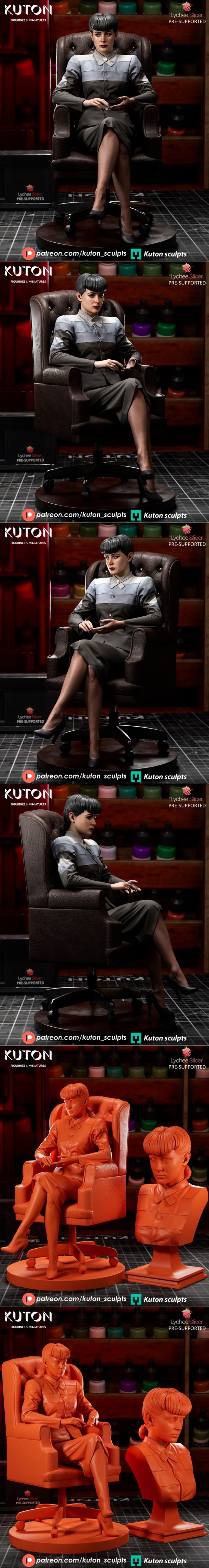 Kuton出品《银翼杀手2049》角色3D打印模型|Kuton Figurines – Rachel Blade Runner – 3D Print Model STL