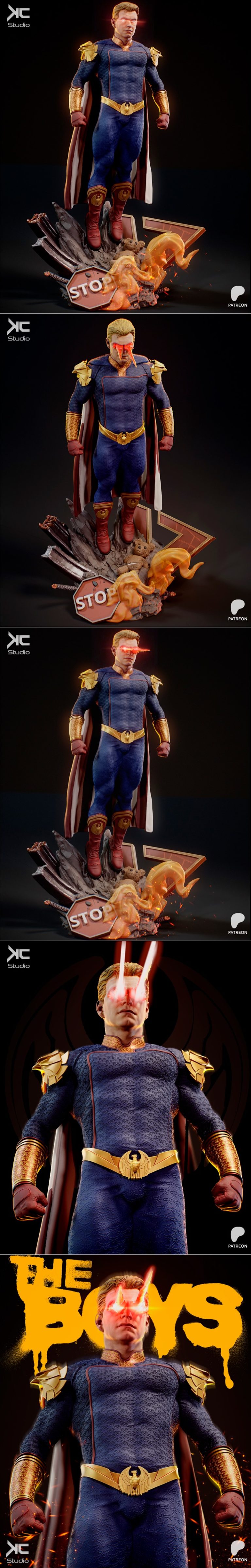 KcStudio - 男孩们 - 汉默兰德 3D打印模型|KcStudio – Homelander – The Boys – 3D Print Model STL