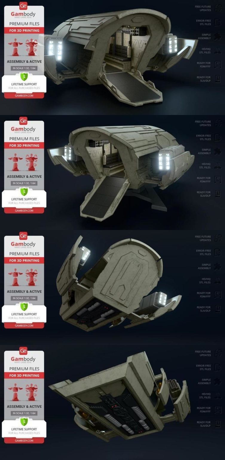 Gambody - 池边小怪兽 - 3D打印模型|Gambody – Puddle Jumper – 3D Print Model STL