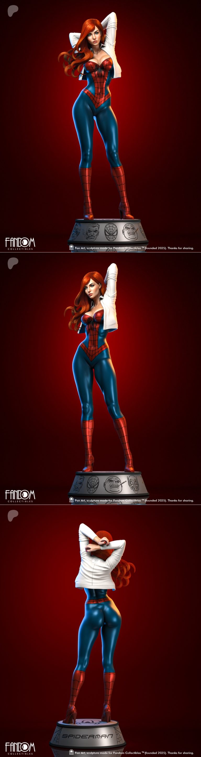 漫威收藏品 - 金钢狼 - 3D打印模型|Fandom Collectibles – Mary Jane – 3D Print Model STL