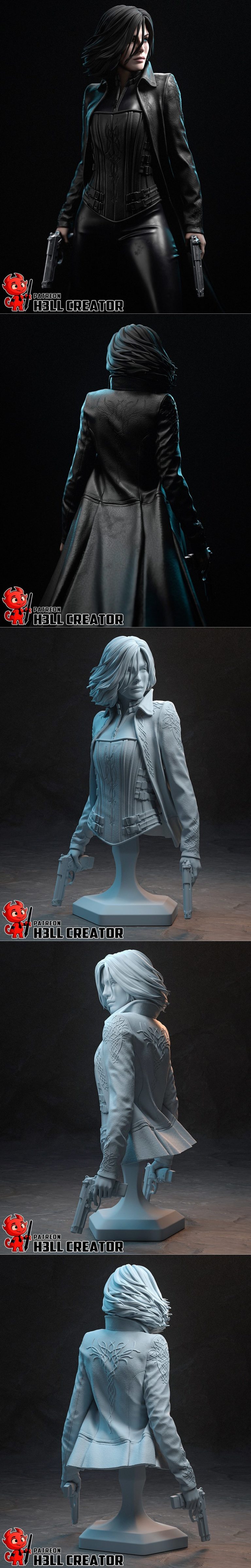 H3LL创作者——赛琳娜 3D打印模型|H3LL Creator – Selene – 3D Print Model STL