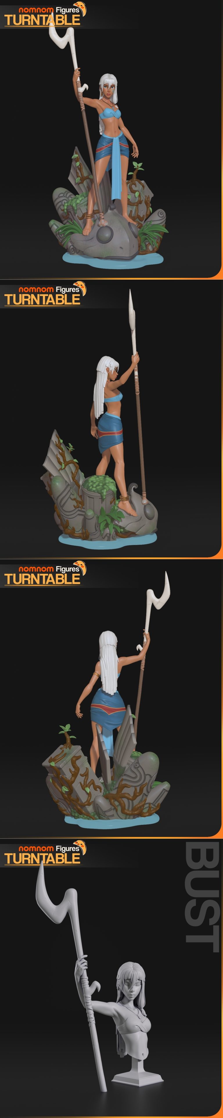 诺姆模型·基达·亚特兰蒂斯 3D打印雕塑|Nomnom Figures – Kida – Atlantis – 3D Print Model STL