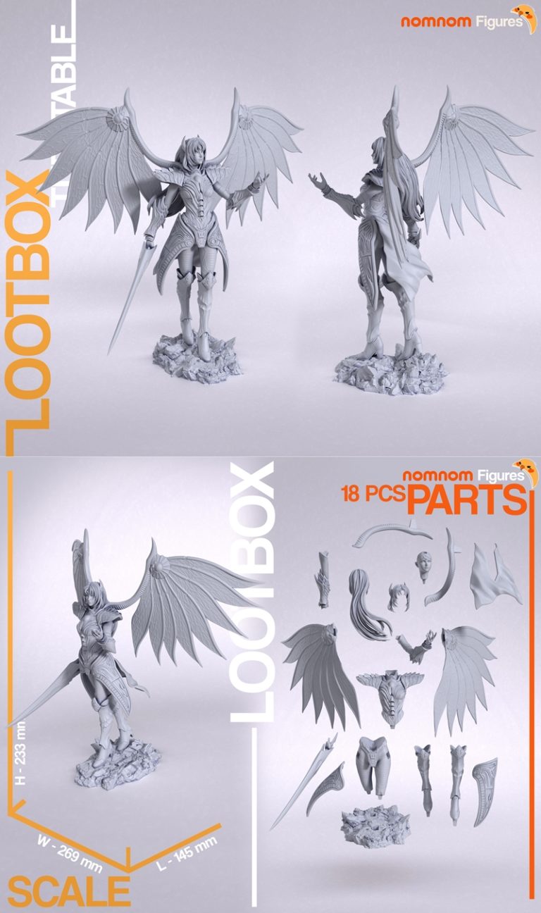 龙腾传说玫瑰角色3D打印模型|Nomnom Figures – Rose – Legend of Dragoon – 3D Print Model STL